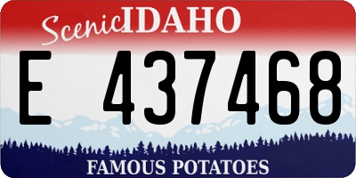 ID license plate E437468