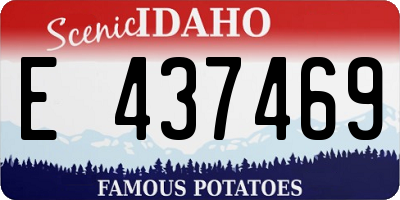 ID license plate E437469