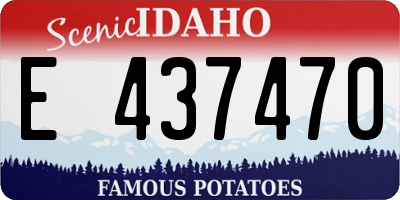 ID license plate E437470