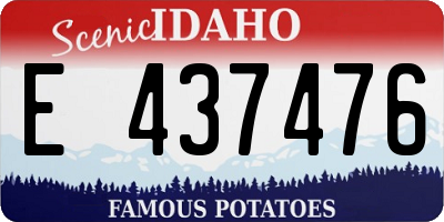 ID license plate E437476
