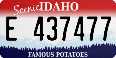 ID license plate E437477