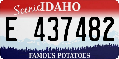 ID license plate E437482