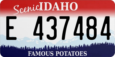 ID license plate E437484
