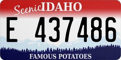 ID license plate E437486
