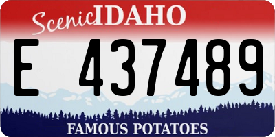 ID license plate E437489