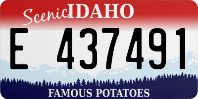 ID license plate E437491