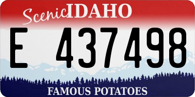 ID license plate E437498