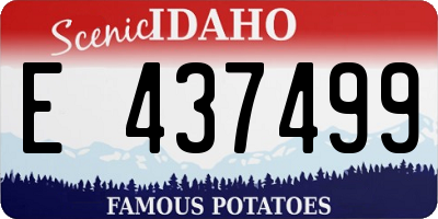 ID license plate E437499