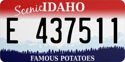 ID license plate E437511