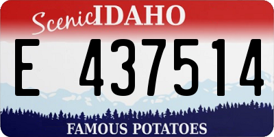 ID license plate E437514