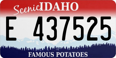 ID license plate E437525