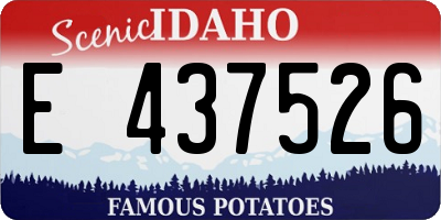 ID license plate E437526