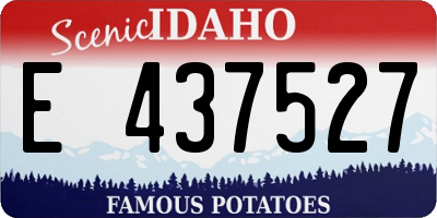 ID license plate E437527
