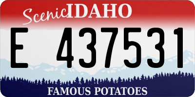 ID license plate E437531