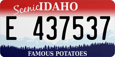 ID license plate E437537