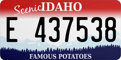 ID license plate E437538