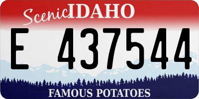 ID license plate E437544