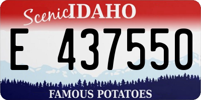 ID license plate E437550