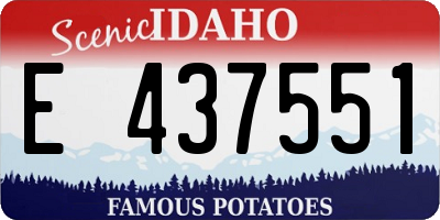 ID license plate E437551
