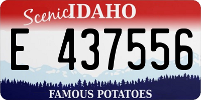 ID license plate E437556