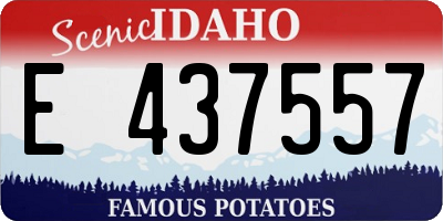 ID license plate E437557