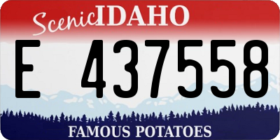 ID license plate E437558