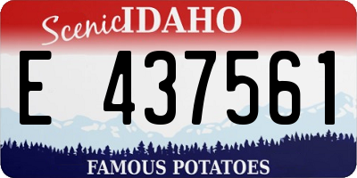 ID license plate E437561