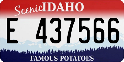 ID license plate E437566