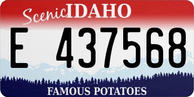 ID license plate E437568