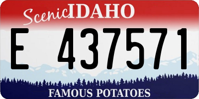 ID license plate E437571
