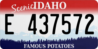 ID license plate E437572