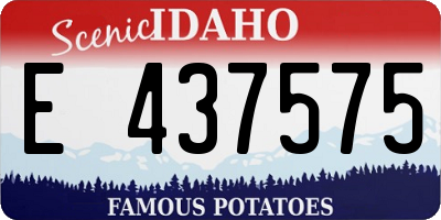 ID license plate E437575