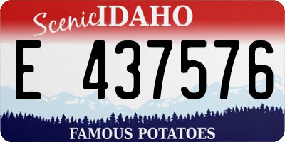 ID license plate E437576