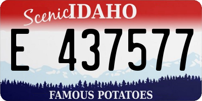 ID license plate E437577