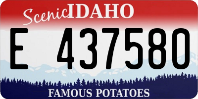 ID license plate E437580