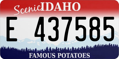 ID license plate E437585