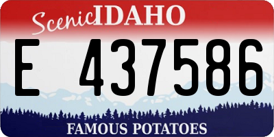 ID license plate E437586