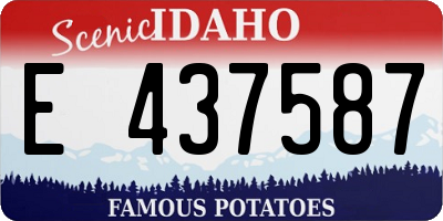 ID license plate E437587