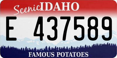 ID license plate E437589