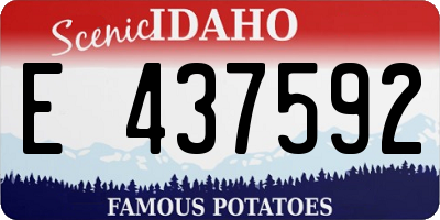 ID license plate E437592