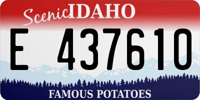 ID license plate E437610