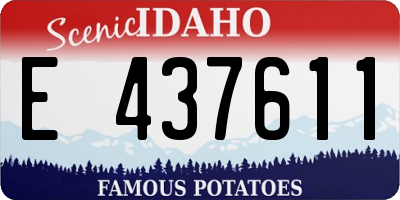 ID license plate E437611