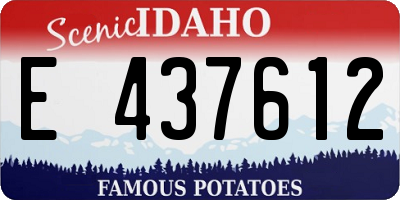 ID license plate E437612