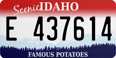 ID license plate E437614
