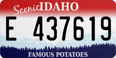 ID license plate E437619