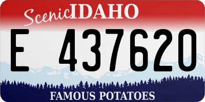 ID license plate E437620