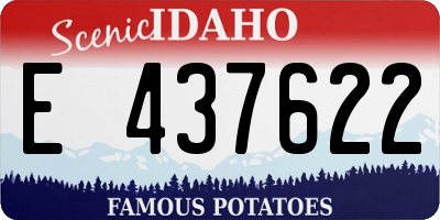 ID license plate E437622
