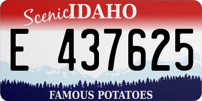 ID license plate E437625
