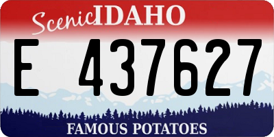 ID license plate E437627