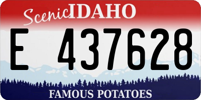 ID license plate E437628